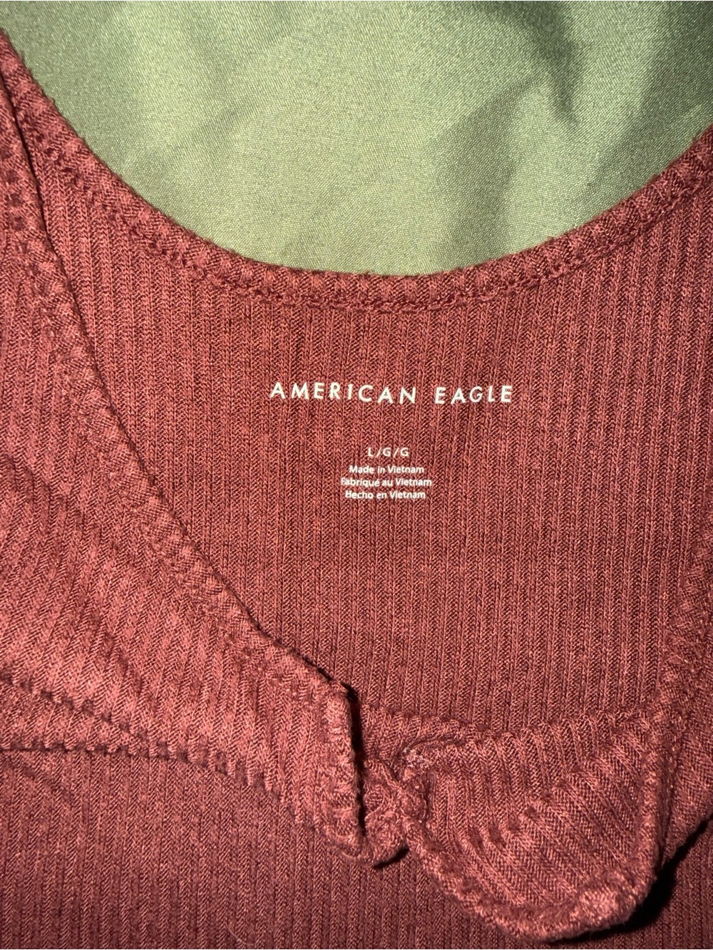 American Eagle Outfitters Ribbed Scoop Tank - Rusty Rose